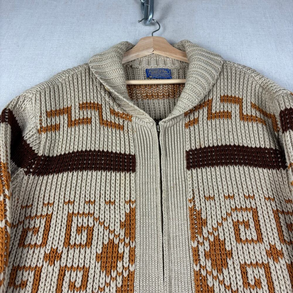 Vintage Pendleton Big Lebowski Westerly 1970s Original Cardigan Sweater Large - Picture 2 of 10